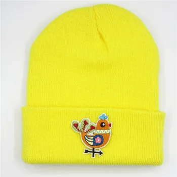 Medvilnės Vištienos gyvūnų siuvinėjimo Tirštėti megzti skrybėlę žiemą šiltą kepurę Skullies bžūp beanie skrybėlių vyrų ir moterų 381