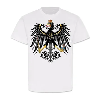 Medvilnės Vyrų Marškinėliai Klasikinės 2019 Hip-Hop Drabužių Streetwear Prūsijos Erelis 1871 M. 1914 M. Prūsijos Senosios Vokietijos Herbas 80S T Shirts