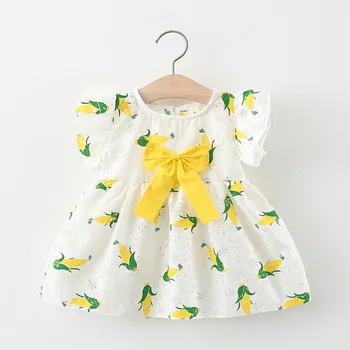 Merginos Mielas Gėlių Suknelės 2021 Naujas Mados Bamblys Kūdikių Bowtie Kostiumai Naujagimių Saldus Komplektus Berankovis Vasaros Drabužių