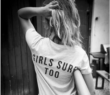 Merginos Naršyti Per daug Atgal Spausdinti Feminizmas T-Shirt Moterims Tumblr Mados Grafinis Tee Trumpas Rankovės Atsitiktinis Viršūnes mergina galia grunge Cool