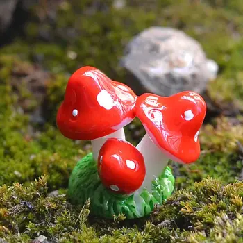 Micro Kraštovaizdžio Bonsai Augalų, Sodininkystė, Sodo Aksesuaras Dekoro Statymų Amatų 4 Spalvų Dervos Amatų Mini Miniatiūriniai Grybų