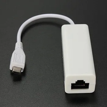 Micro USB 2.0 5P į RJ45 Tinklų Lan Ethernet Kabelis Adapteris Keitiklis Tablet PC ND998