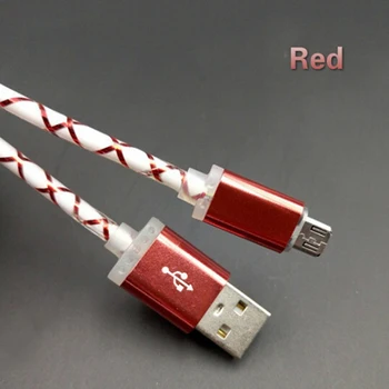 Micro USB Telefono Kabelį Matomas LED Šviesos Srauto Micro USB Įkrovimo Duomenų Sinchronizavimo Kabelis, skirtas 
