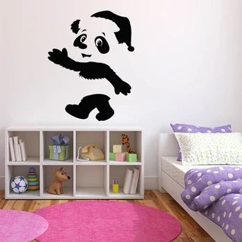 Mielas Gyvūnų Sienų Lipdukai Panda Bear Sienų Lipdukai Vaikų Kambario Darželio Dekoro Sienos Lipdukas Automobilių lipdukas Augintiniai Parduotuvė Langų Dekoro C01