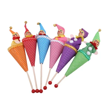 Mielas Klounas Lėlių Marioneta, Teleskopinę Lazdą Lėlės, Žaislai, Juokinga, Tėvų-vaikų Ikimokyklinio Žaislai, Kūdikių Mokymosi Žaidimas Rekvizitai 6Pcs/set