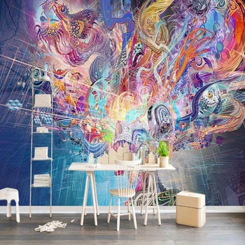 Milofi užsakymą tapetai, freskos Europos modernus minimalistinis retro smegenų skylę abstrakčios fono sienų apdaila sienų tapetai