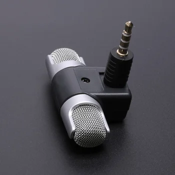 Mini 3,5 mm Jack Mikrofonas Stereo Mic Įrašymo Mobiliojo Telefono Studija Interviu Mikrofonui 4pin smartfon
