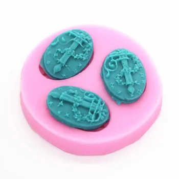 Mini 3D* Trys rašikliai cukraus pyragas apdaila silikono formos