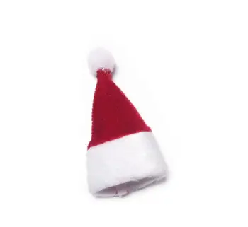 Mini lėlių miniatiūriniai Kalėdų puošmena cap Santa Claus dangtelis ( vienas bžūp)