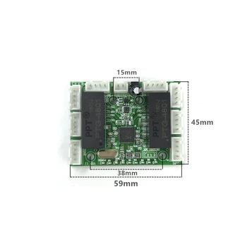 Mini modulis dizaino ethernet switch apygardos valdyba ethernet switch modulis 10/100mbps 8 port PCBA valdybos OEM