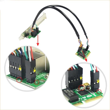 Mini PCI-Express PCIe Gigabit Ethernet su RJ45 port lan adapteris valdiklio plokštė 10/100/1000 Base-T Tinklo
