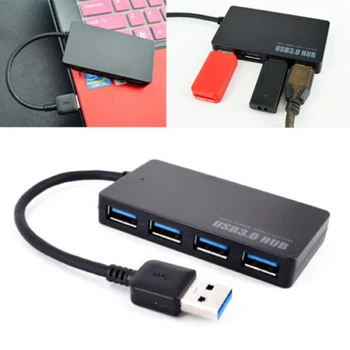 Mini USB 3.0 Hub 4 Port USB Hub 5Gbps Super-Speed Aukštos Kokybės USB Adapteris, Splitter Kompiuterio Periphearls PC Laptop Notebook