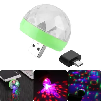 Mini USB led Šalies Žibintai Nešiojamų Kristalų Magija Kamuolys Namuose Šalis Karaoke Papuošalų Spalvinga Etape LED Disco Šviesos