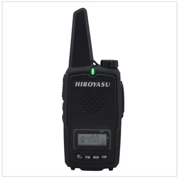 Mini walkie Talkie HIROYASU Q1626 UHF 400-470MHz 16Channels Nešiojamų dvikrypčio Radijo ryšio (Spalva Juoda)