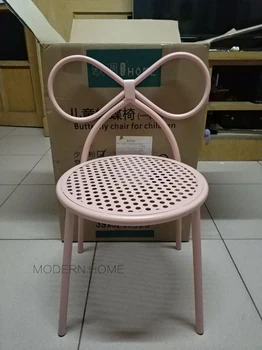 Minimalistinio Modernaus Dizaino vaiko, vaikams, kūdikių mielas valgomojo kėdė Klasikinis dizainas populiarus loft metalo, Plieno vaikams žaisti studijų kėdė 1PC