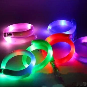 Minkšti Plastikiniai LED Žėrintis Apyrankė Mirksi Bangle Apyrankės, Žaislų, Dovanų Baras Rave Švyti Šalis vestuvių, gimtadienio
