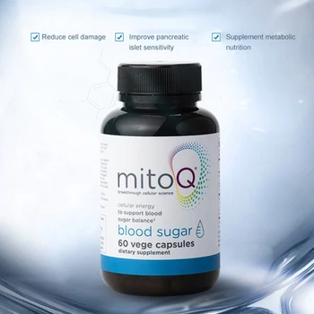MitoQ Junginys Vitamino Kapsulės Kraujo Cukraus Balansas Sveikatos Ląstelių Energijos Kraujo Gliukozės Balansą Tablečių Remonto Ląstelių