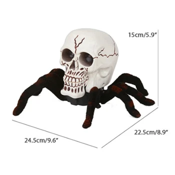 Modeliavimo Skeletas Tarantula Apgauti Žaislai, Pliušas Creepy Išdaiga Kaukolė Voras Infraraudonųjų Spindulių Vaikas Helovinas Naujovė Žaislų