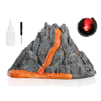 Modeliavimo Vulkanas Modelis Purškimo Raudonos Šviesos Traukinio Dinozaurų Modelis Žaislas Priedai L9CD