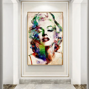 Modernus Kino Žvaigždė didelis Plakatas Spausdinimo Abstrakčios Kūrybos Spalvinga Marilyn Monroe Drobės Tapybos Gyvenimo Kambario Sienos Meno Tableau Salonas