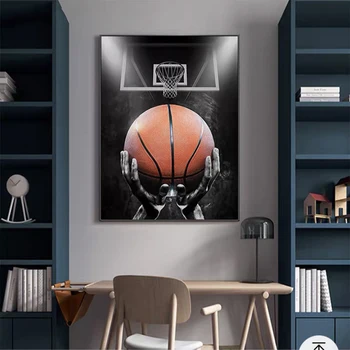 Modernus Sporto Krepšinio Svajonių Menas, Plakatų ir grafikos Drobės, Paveikslai, Sienos Menas Nuotraukas Kambarį Dekoro (be Rėmelio)