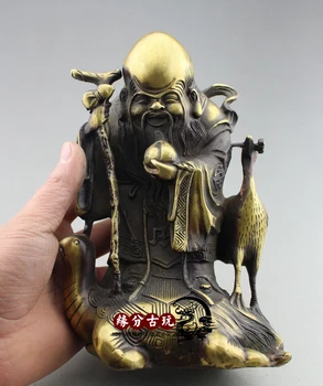 MOEHOMES Kinijos vario amatų Fengshui ilgaamžiškumas dievo statula šeimos apdailos gimtadienio metalo rankdarbiai