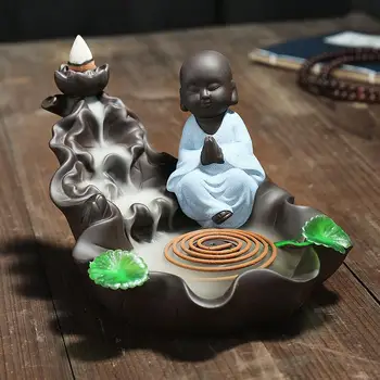 Moliuskui Smilkalų Degiklis Dūmų Krioklys Smilkalų Laikiklis Puikus Mažai Vienuolis Keramikos Aromaterapija Buda Censer Dekoratyvinis Buda