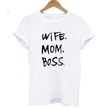 Moterys, Atsitiktinis, Kietas Tee Naują Žmoną, Mamą, Print T Shirt Vasaros T-shirt Moterims trumpomis Rankovėmis Marškinėlius