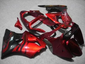 Motociklo Lauktuvės komplektas KAWASAKI Ninja ZX6R 00 01 02 ZX6R 636 2000 2001 2002 Žinomų raudona juoda Purvasargiai set +dovanos SL62