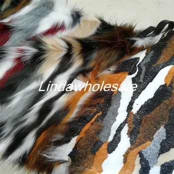 Multi-color žakardo pliušinis imitacija lapės kailių,Drabužių, kailių apykaklės kilimų dekoratyvinis kilimėlis medžiagos,170cm*90cm/vnt