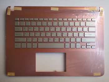 MUMS klaviatūra Sony SVF14217CXP SVF14217SCP SVF14218CXP SVF14218SCP su sidabro klavišą+rožinė palmrest+ne touchpad+nr. apšvietimu