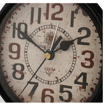 Mute Sieninis Laikrodis Dekoravimas Ornamentais Silent Pastora Laikrodis Kambarį Retro Kaimiškas Geležies Art House Formos Sieniniai Laikrodžiai BB50W