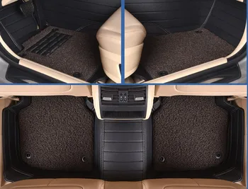 Myfmat naujas odos kilimėliai, automobilių koja kilimas nustatyti, grietinėlė, kempinėlės Agila Zafira Vectra Astra GTC PAGANI ZONDA SAAB Spyker RAM HUMMER