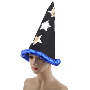 Mėlynoji Ragana Skrybėlės Vedlys Top Hat Šalies Bžūp Cosplay Fancy Dress Helovinas Maskuotis Gimtadienio Galvos Dėvėti Dovana