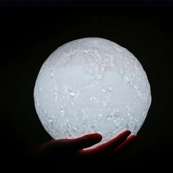 Mėnulis Žibintas 3D Spausdinimo Įkrovimo Šviesos Spalvinga Keisti Touch Usb Led Nakties Šviesos Namų Dekoro Kūrybos Dovana vaikams, Miegamojo