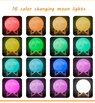 Naktį Šviesos 3D Mėnulio Lempa Mėnulio Šviesos Kūrybos Šviesos diodų (Led Stalo Lempa Naujovė USB Įkrovimo Vaikams, Kūdikiams, Vaikams, Kalėdų Dekoro