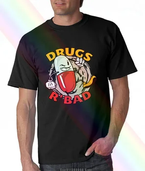 Narkotikų R Blogai Tabletes Juoda Grafinis sportinius marškinėlius, Dovanų marškinėliai Dydis M 3Xl T shirt Mens Tendencija