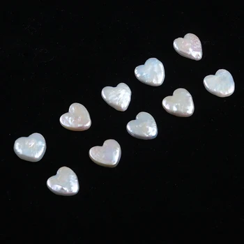 Natūralus Baltas Širdies Formos Baroko Gėlavandenių Perlų Prarasti Karoliukai