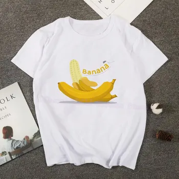 Nauja Lentynos Mergina Drabužius Bananų Žodžiai Naujiena Vaikų Marškinėliai Animacinių filmų Vaisių O-kaklo Mergaičių Marškiniai Vasaros Berniukų T Shirts Harajuku Mielas