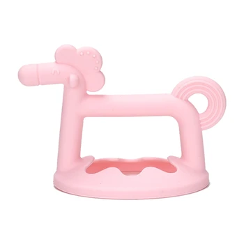 Naujagimio Kramtyti Molinis Kūdikių Silikono Teether Mielas 3D Arklių Formos Chewable Žaislas