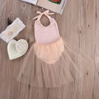 Naujagimiui Baby Girl Dress Vaikai Blizgančiais Tiulio Medvilnės Atsitiktinis Populiarus Romper Jumpsuit Playsuit Sunsuit Komplektus Drabužių 0-24M