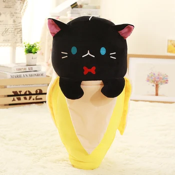 Naujai Anime Bananų Katė Pliušinis Įdaryti Žaislas Pagalvėlės, Lėlės Vaikams, Gimtadienio Dovanos, Namų Dekoro