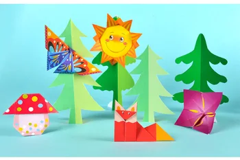 Naujas 108 Lakštai Vaikų Origami Knyga Mielas Gyvūnų Modelio 3D Dėlionė 