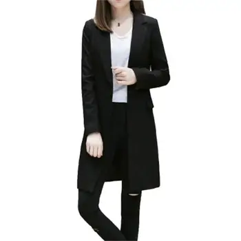 Naujas 2018 m. pavasarį ir rudenį nauji moteriški drabužiai korėjos mados ilgai mažų kostiumas atsitiktinis laukinių plonas darbo kostiumas striukė