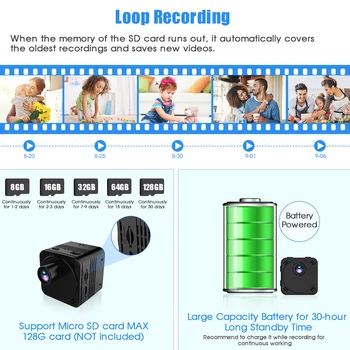 Naujas 4K Mini Kamera, WiFi Smart Wireless, vaizdo Kameros IP Hotspot HD Maža Kamera Judesio Aptikimo Vlog Espia Naktinio Matymo Vaizdo Micro