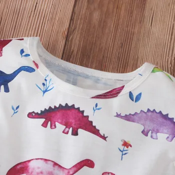Naujas Arrivels Bamblys Kūdikių Mergaičių Dinozaurų Berankovis Suknelė Princess Tutu-line Atsitiktinis Suknelės