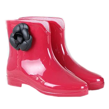 Naujas atvykimo lietaus batai neperšlampami butas su batų moteris lietaus moteris, vandens guminiai batai bowtie botas 722