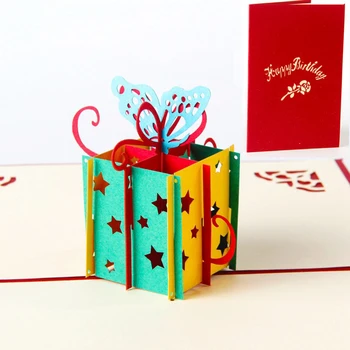 Naujas atvykimo Vaikų dienų Korteles 3D Pop-Up Linksmų Kalėdų Užsakymą Atvirukai Rankų darbo Suvenyrų, Atvirukų vaikas Kalėdos Dovanas