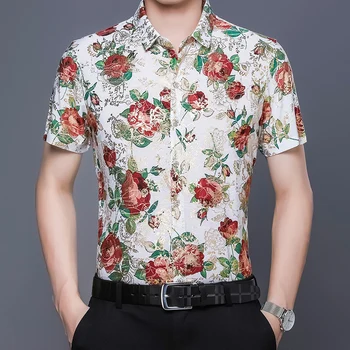 Naujas Atvykimo Vyrų Gėlių Marškiniai Vasaros 2020 Mens Mados Spausdinimo Drabužius Trumpomis Rankovėmis Suknelė Marškinėliai Nemokamas Pristatymas