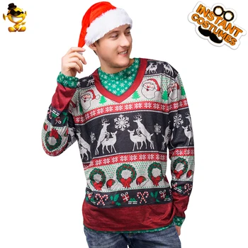 Naujas Atvykimo Žmogus Kalėdų 3 D Spausdinimo T-shirt Cosplay Kostiumų Netikras Kalėdų Džemperis marškinėliai